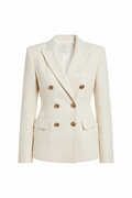 Classic Tweed Blazer - Cream