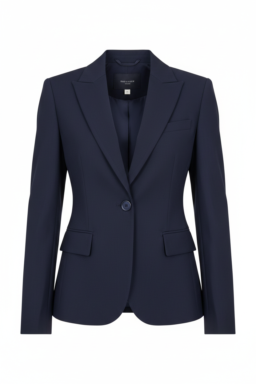 Tailored Blazer - Navy Blue